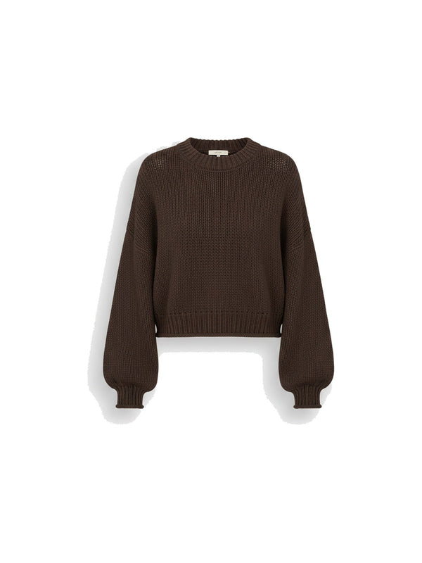 Rosa - Lockerer Strickpullover mit Rundhals