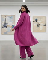 Nora Strick-Set in Rose Red, Rückansicht