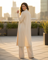 Nora Strick-Set in Creme, Rückansicht