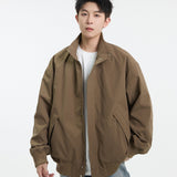 Enno – Wattierte Jacke mit Stehkragen, Khakibraun