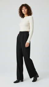 Yuna – Elegante High-Waist Hose mit weitem Bein