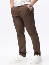 Rune – Gerade Hose mit leichtem Stretch, Braun