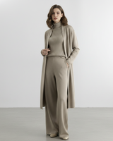 Nora Strick-Set in Camel, Vorderansicht
