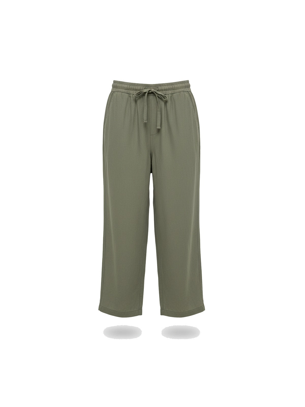 Folke – Weite Baumwollhose mit Kordelzug, Vorderansicht