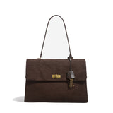 Hedi – Großer Shopper in Wildleder-Optik, Dunkelbraun