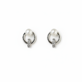 Inga – Perlen-Ohrstecker, Silber