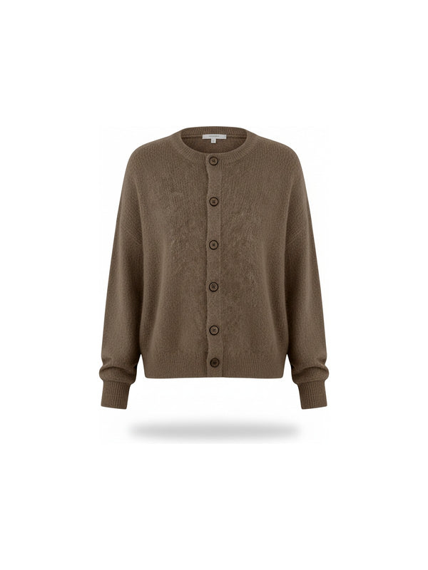 Luisa - Klassische Strickjacke mit Rundhals