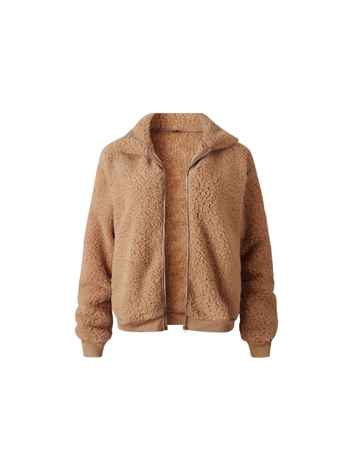 Fenja – Kurze Teddyjacke mit Reverskragen, Packshot