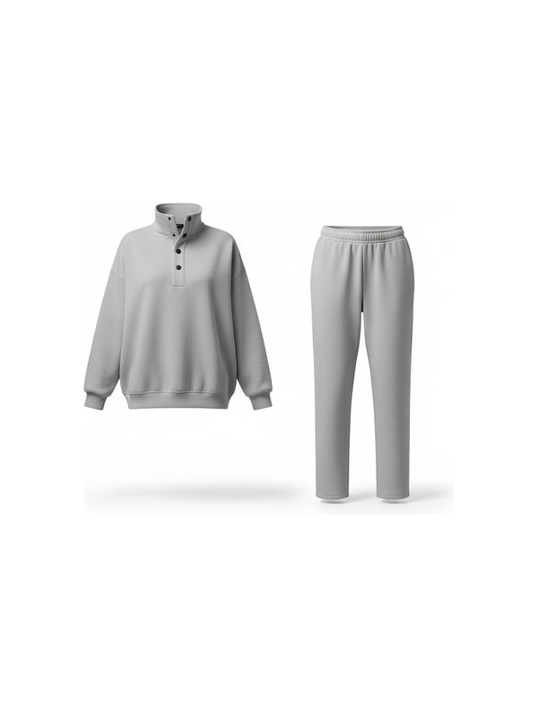 Ronja – Oversized-Set aus Sweatshirt mit Stehkragen & Jogginghose